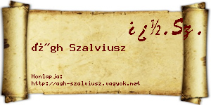 Ágh Szalviusz névjegykártya